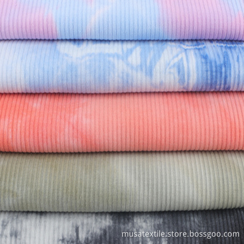 Musa Jersey Primp Polyester Stretch Rib Treen Tissu